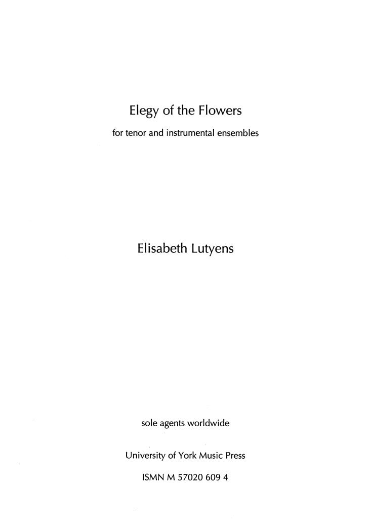 Elegy of the Flowers Op.127